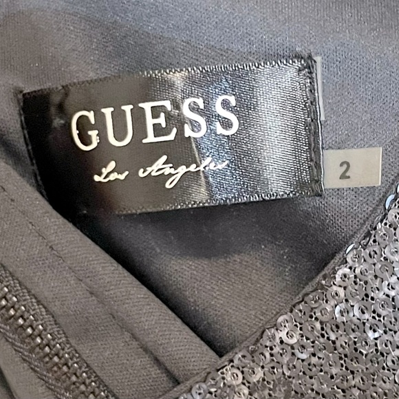 NWT Guess Los Angeles Sequined Sexy Evening Club Dress in Pewter (2) - Picture 13 of 15